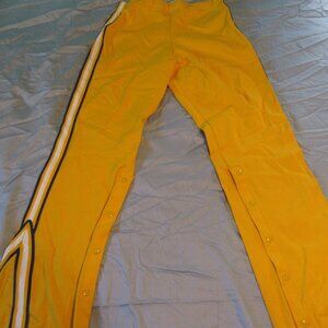 Medalist Sand Knit Mens Vtg Golden State Wariors Warm Up Basketball Pants 34x37